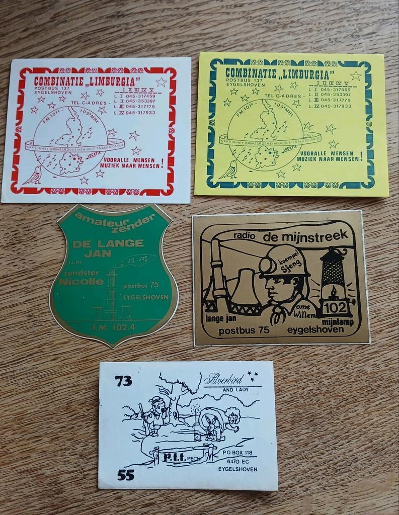Stickers piratenzender radio luisteramateur EYGELSHOVEN, Ophalen of Verzenden, Zo goed als nieuw, Film, Tv of Omroep