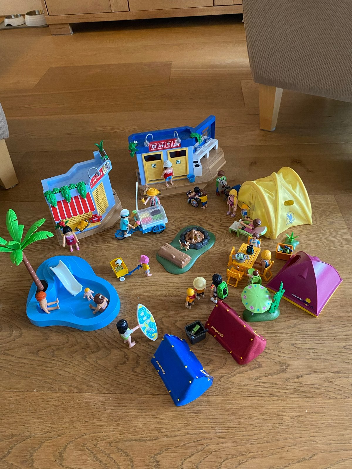 Grote Playmobil Camping Set met Zwembad en Veel Extra's, Ophalen of Verzenden, Gebruikt, Jongen of Meisje