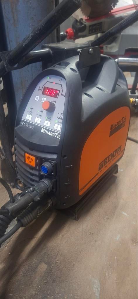 Kemppi minarctig 180 compleet met fles, Doe-het-zelf en Verbouw, Gereedschap | Lasapparaten, Ophalen, Zo goed als nieuw, 150 tot 250 ampère
