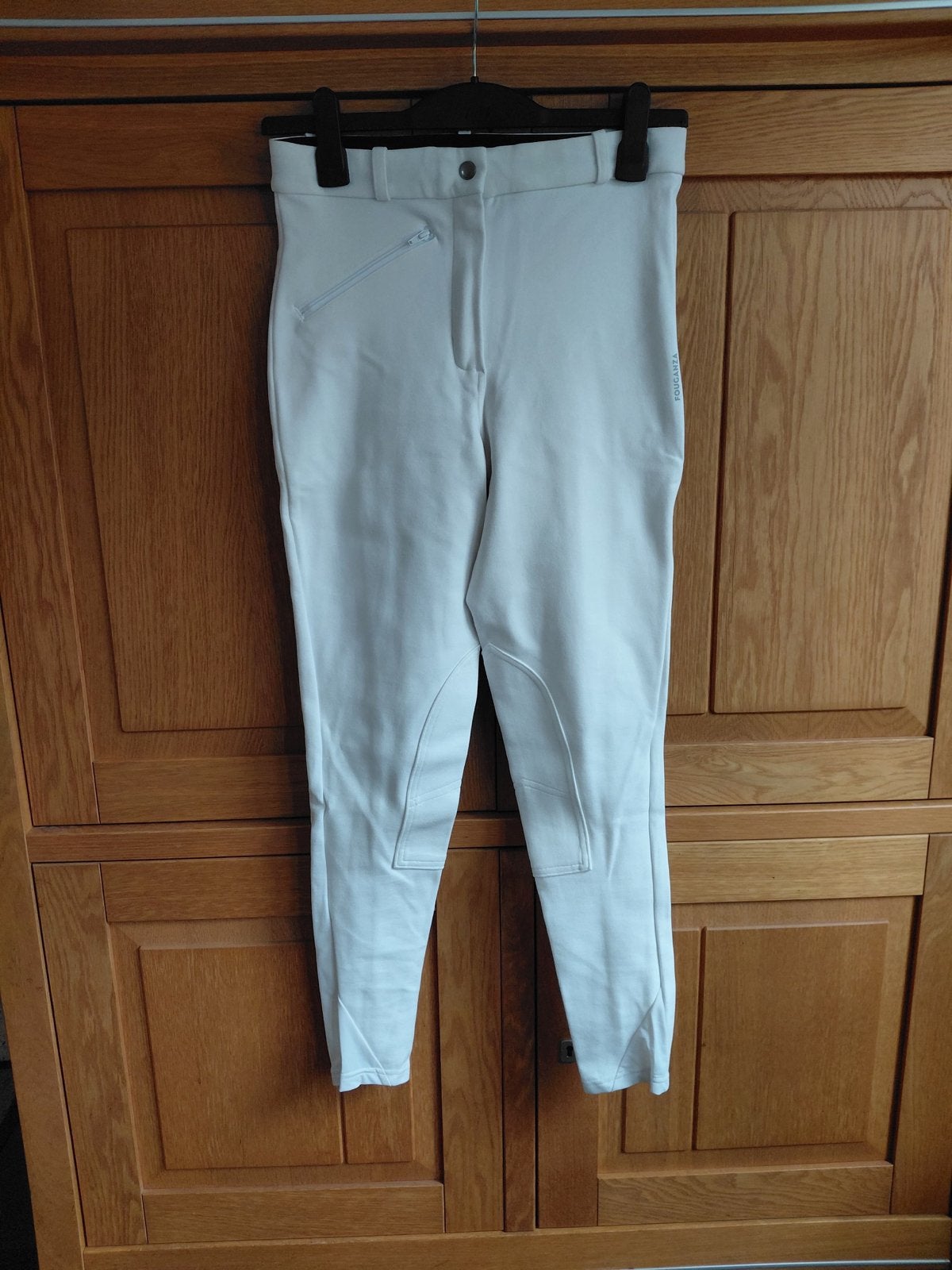Fouganza rijbroek wit en groen, maat 36 (S), Dieren en Toebehoren, Ophalen of Verzenden, Zo goed als nieuw, Dressuur, Onderkleding