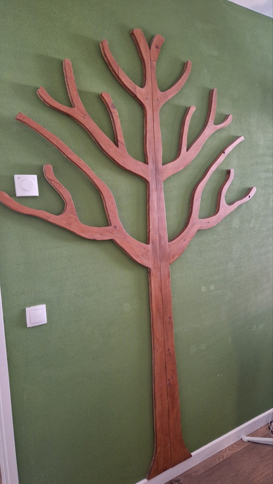 Unieke houten boom  - handgemaakt - kinderkamer, Gebruikt, 200 cm of meer, Hout, Ophalen