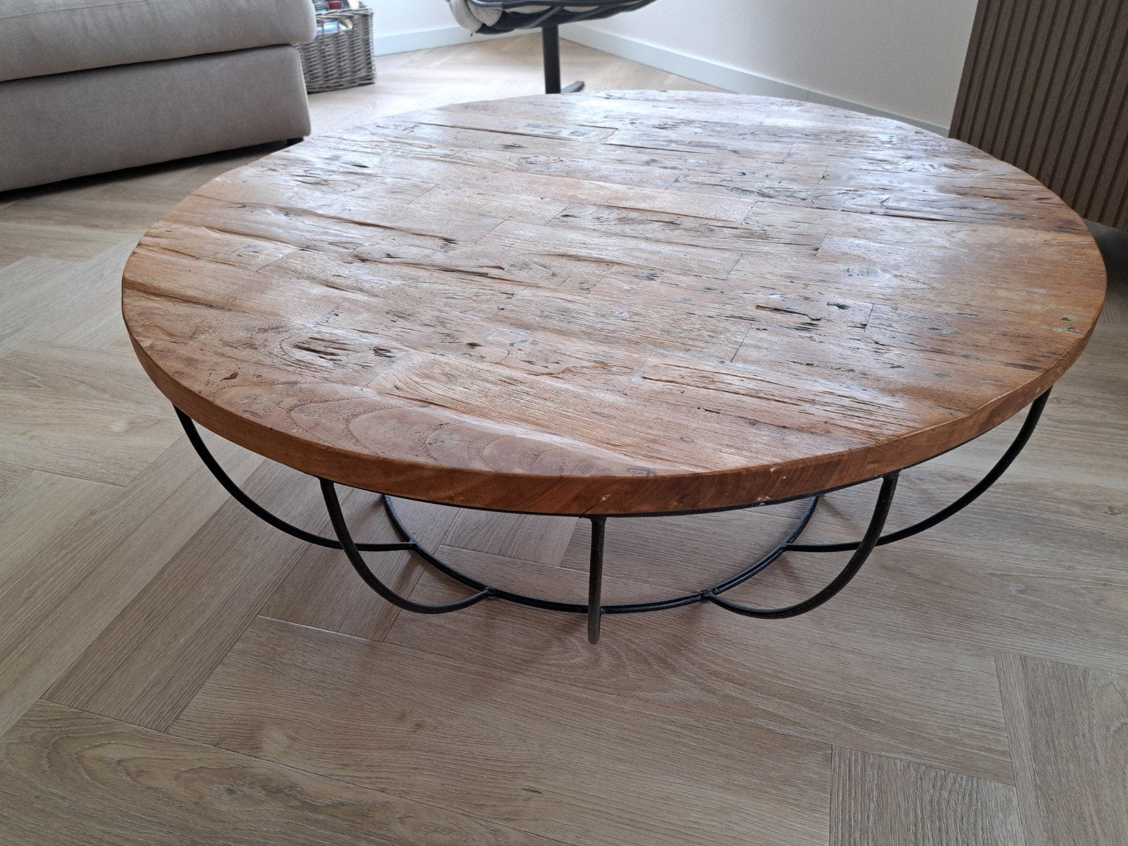 Salontafel rond 100 cm, Ophalen, Gebruikt, 50 tot 100 cm, Rond