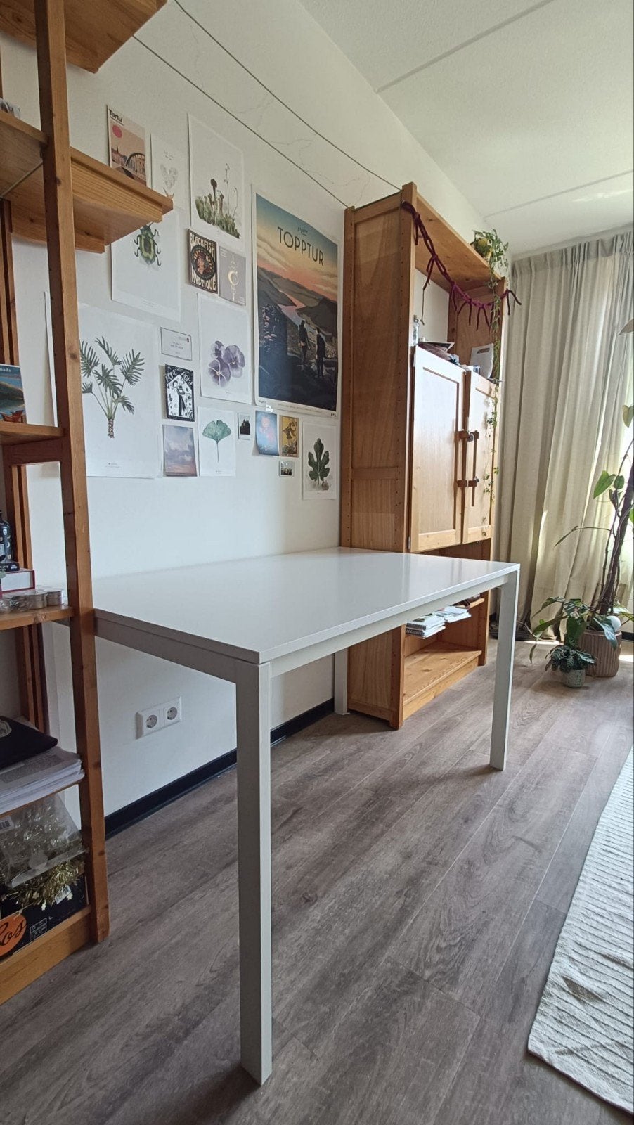 IKEA Melltorp Eettafel/Bureau - Wit, Zo goed als nieuw, Huis en Inrichting, Tafels | Eettafels, Ophalen, Overige materialen, 100 tot 150 cm