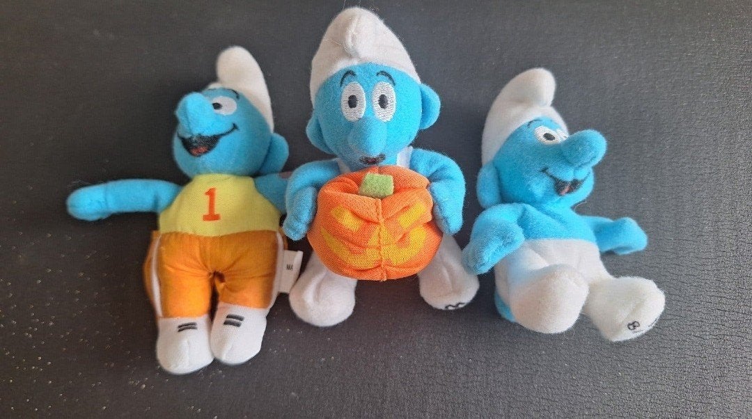 Vintage McDonald's Smurfen Knuffels Jaren '80 - Set van 3, Verzamelen, Ophalen of Verzenden