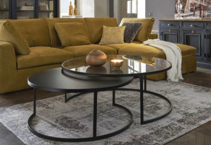 Salontafel maison du monde, Ophalen, Rond, Zo goed als nieuw, Metaal