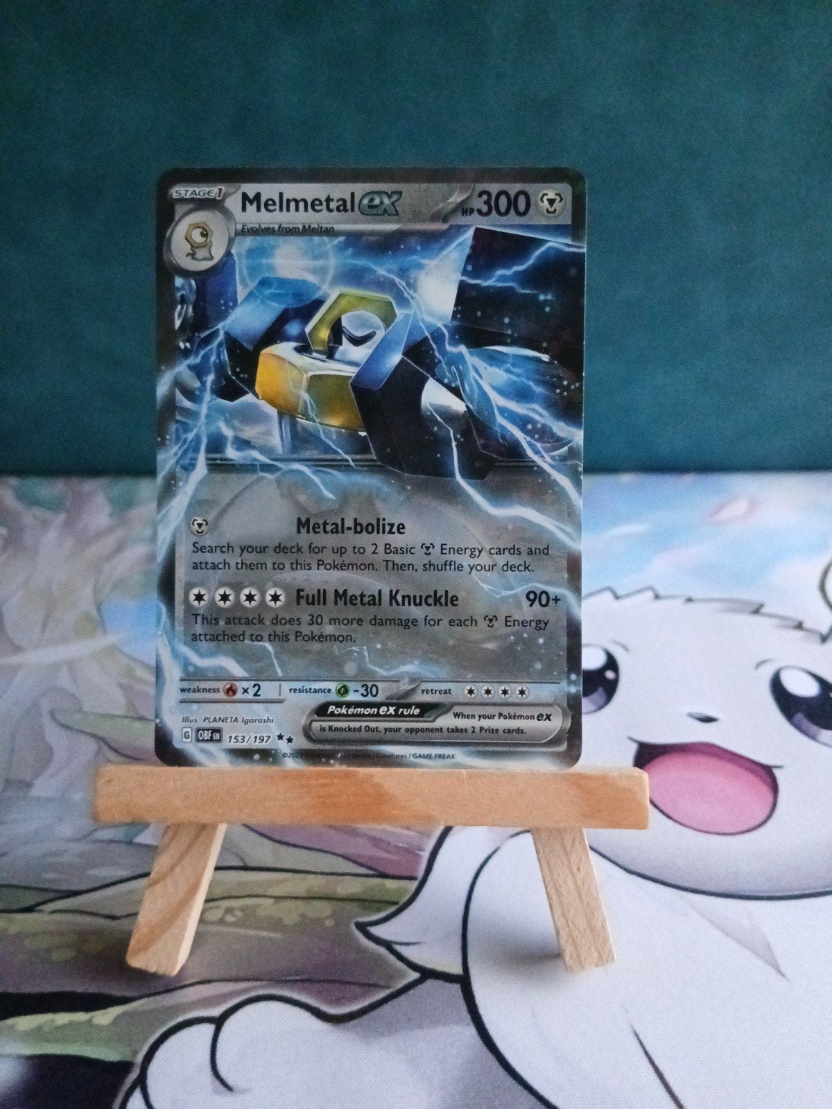 Melmetal Ex #153/197 Pokémon Obsidian Flames, Verzenden, Nieuw, Losse kaart, Foil