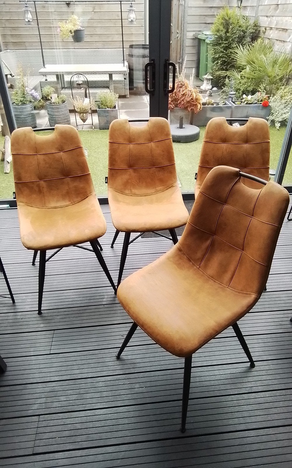 5 Roady eetkamerstoelen van Haco - Cognac, Ophalen
