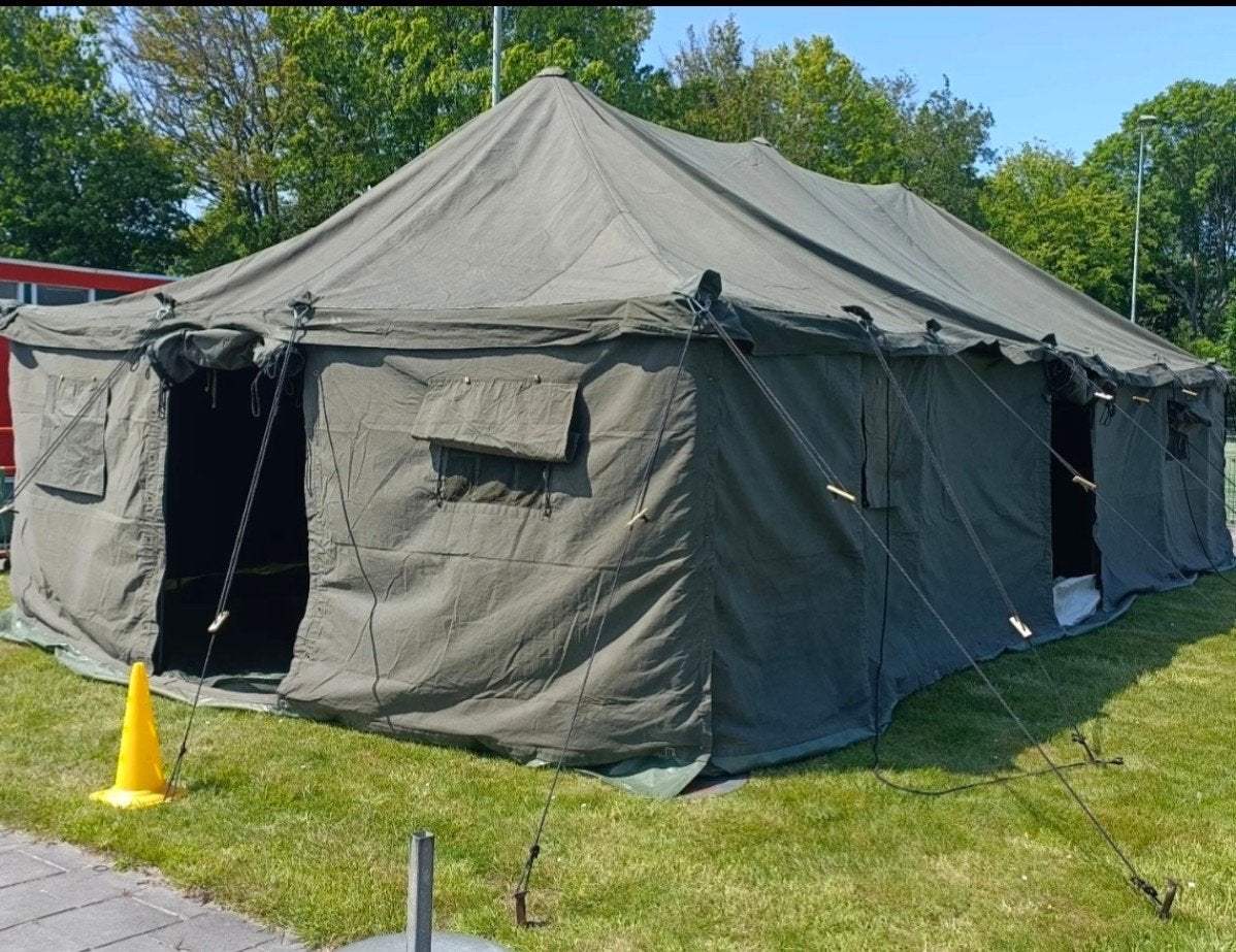 Legertent 8x5 meter, Caravans en Kamperen, Tenten, Ophalen, Gebruikt, Meer dan 6