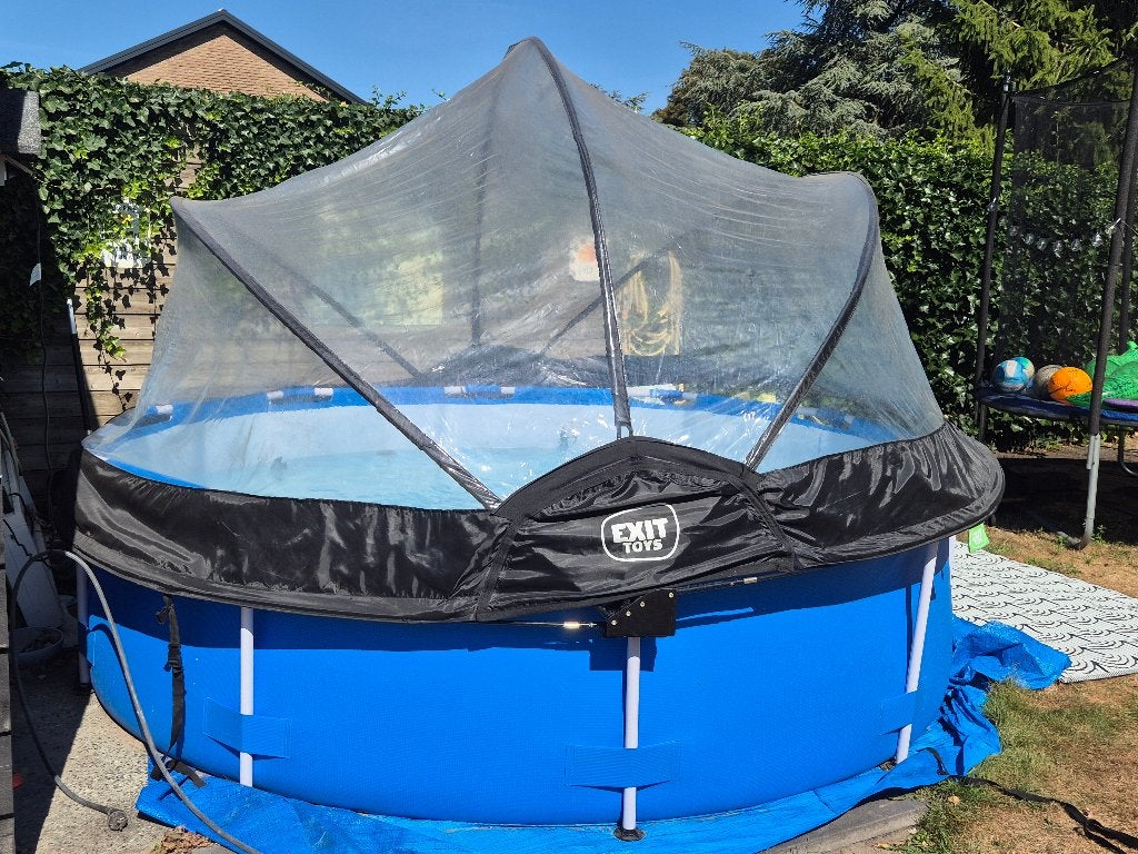 Bestway zwembad 305 met exittoys overkapping, Ophalen, Gebruikt, Minder dan 80 cm, Rond