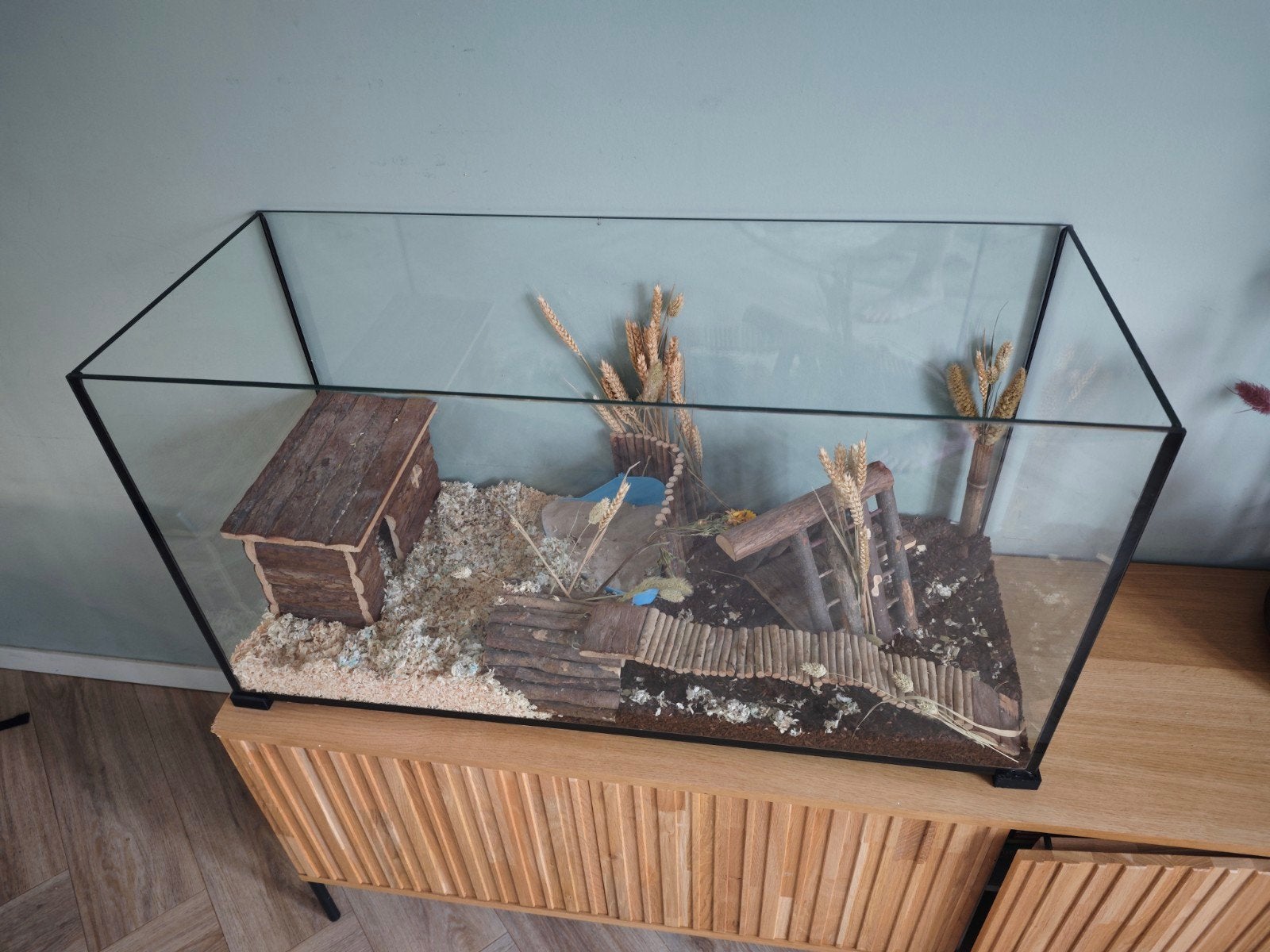 Hamster kooi van 100x40x50 cm  met vele accessoires, Zo goed als nieuw, Hamster, Hok, 75 tot 110 cm