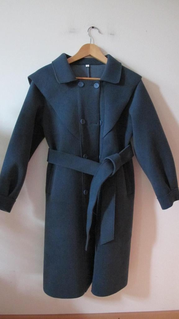 Dark blue double breasted coat, Ophalen of Verzenden, Zo goed als nieuw, Maat 42/44 (L), Blauw