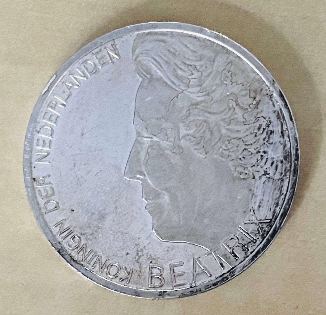 10 Gulden Zilveren Munt Beatrix 1995+ Hugo de Groot, Koningin Beatrix, Zilver, Ophalen of Verzenden, Losse munt