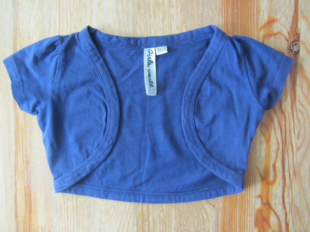 Donkerblauwe bolero maat 104, Ophalen of Verzenden, Zo goed als nieuw, Meisje, Trui of Vest