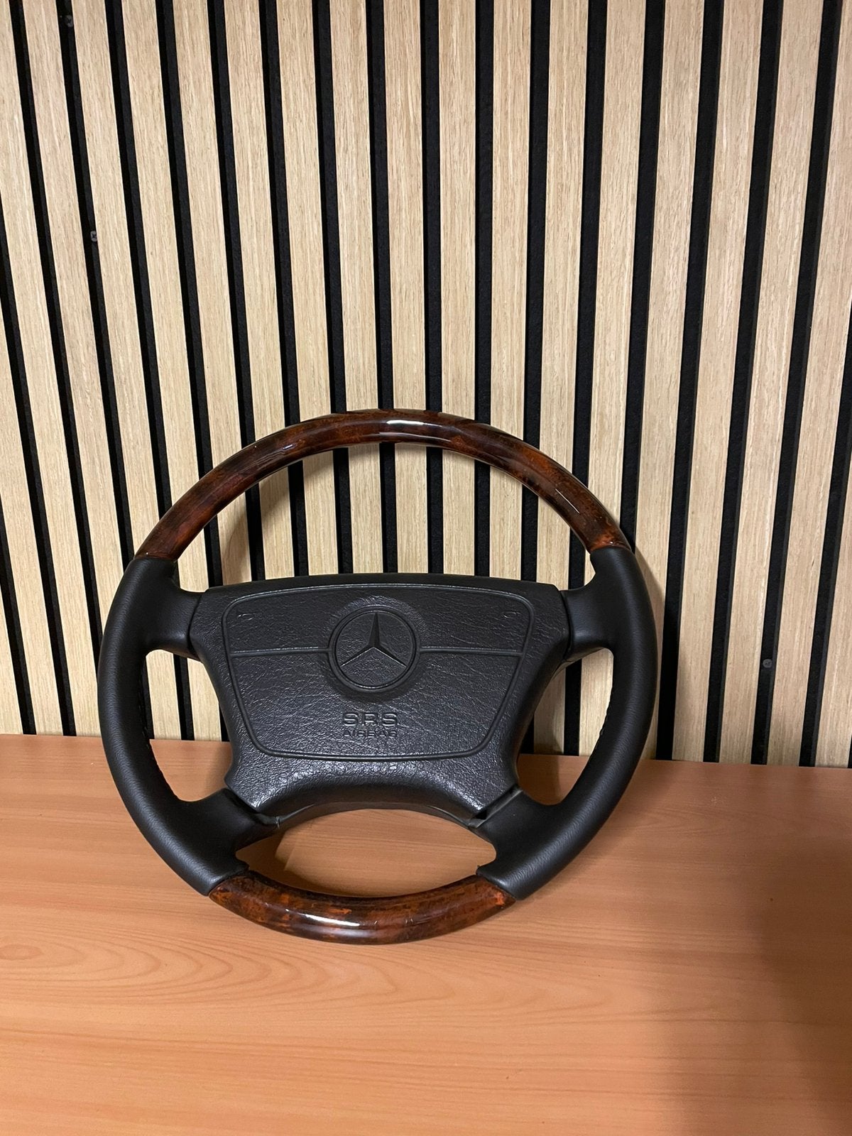 Mooie Mercedes eiken hout stuur, Auto-onderdelen, Besturing, Ophalen, Gebruikt, Mercedes-Benz