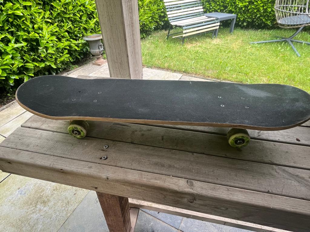 Gebruikt skateboard groen/zwart, Ophalen of Verzenden, Gebruikt, Skateboard