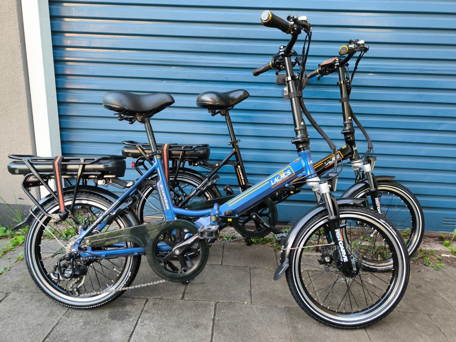 2 LACROS Scamper S200 Elektrische Vouwfietsen, Ophalen of Verzenden, Zo goed als nieuw, 50 km per accu of meer, Overige merken