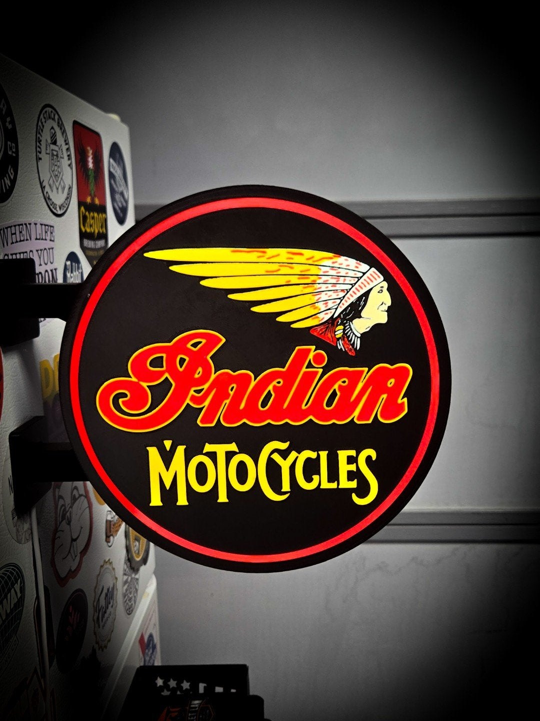Unieke dubbele Indian Motorcycles lichtbak, Verzamelen, Ophalen of Verzenden, Nieuw, Motoren