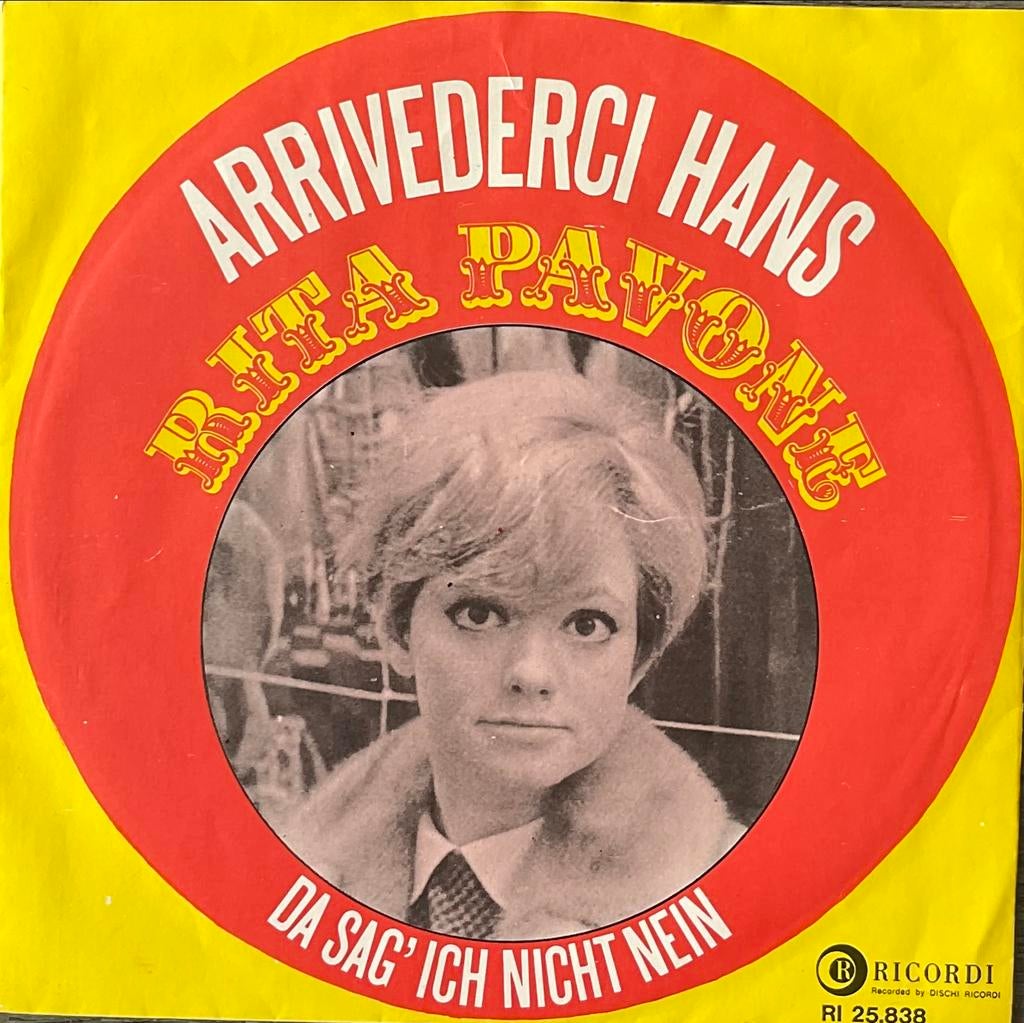 Rita Pavone - Arrivederci Hans (NL’68) plaat HEEL MOOI, Verzenden, Single
