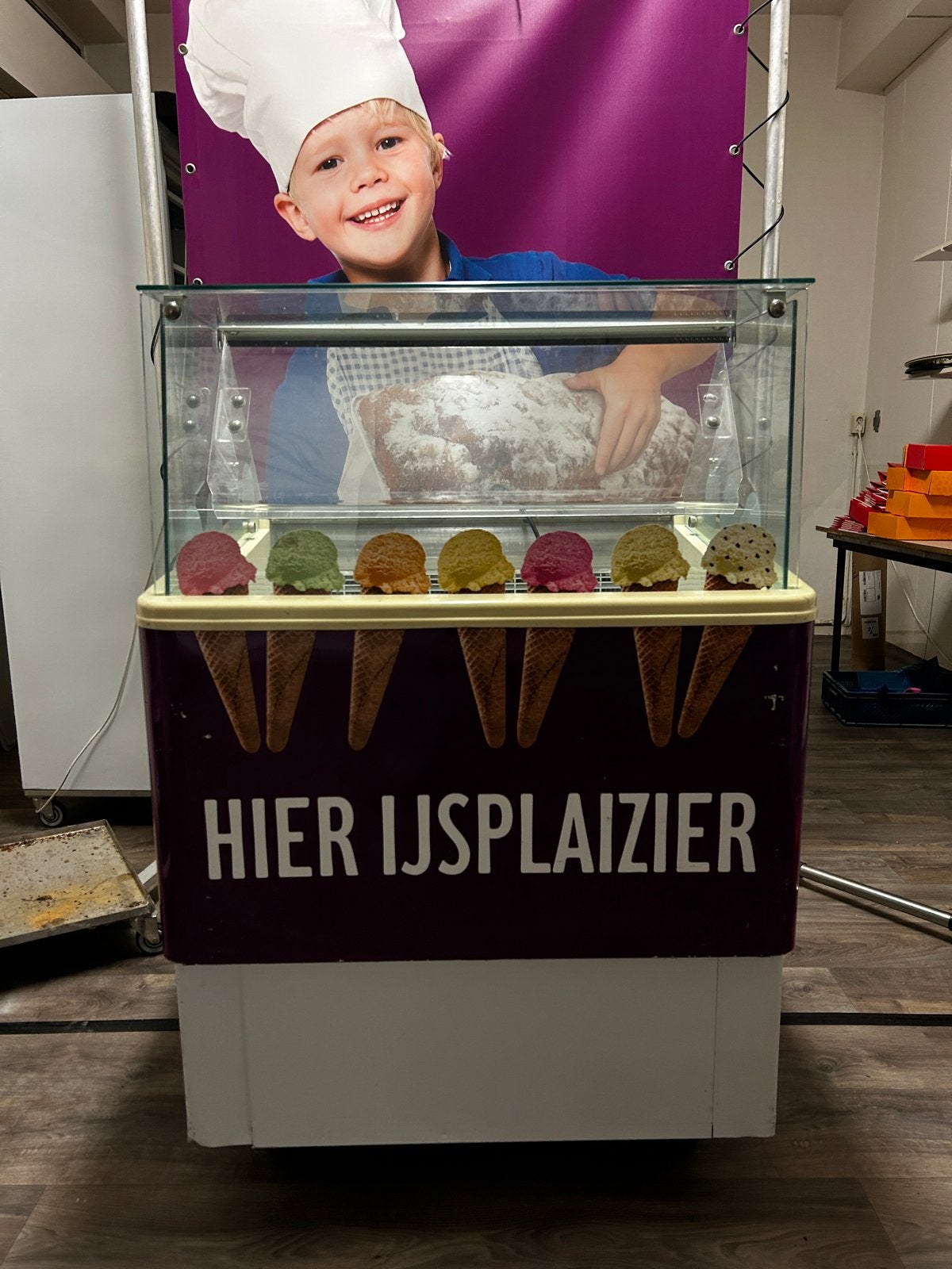 Professionele IJs Vitrine, Ophalen, Gebruikt, Koelen en Vriezen
