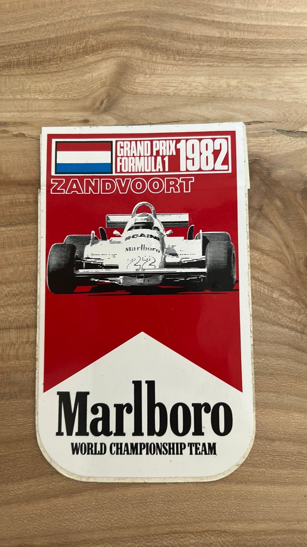 Originele vintage Marlboro Formule 1 sticker GP Zandvoort, Auto diversen, Ophalen of Verzenden