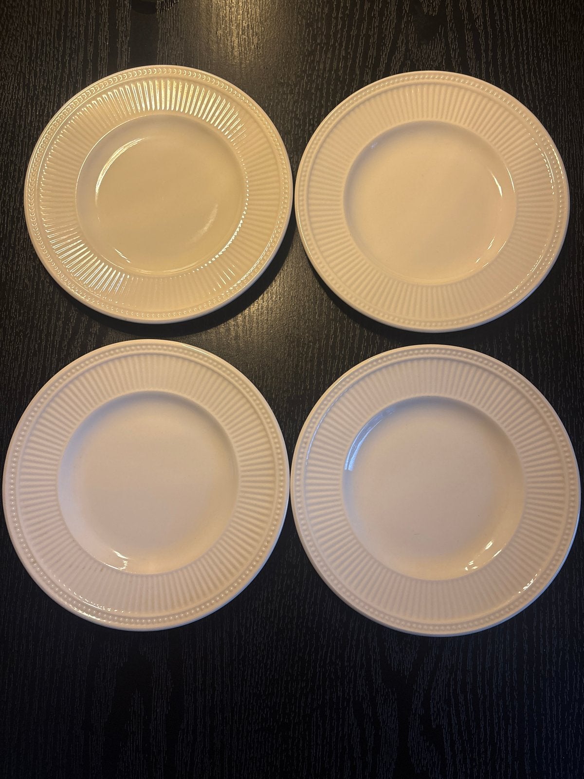 4 Wedgwood Windsor gebaks borden - Zo goed als nieuw, Huis en Inrichting, Ophalen, Klassiek, Zo goed als nieuw, Bord(en)