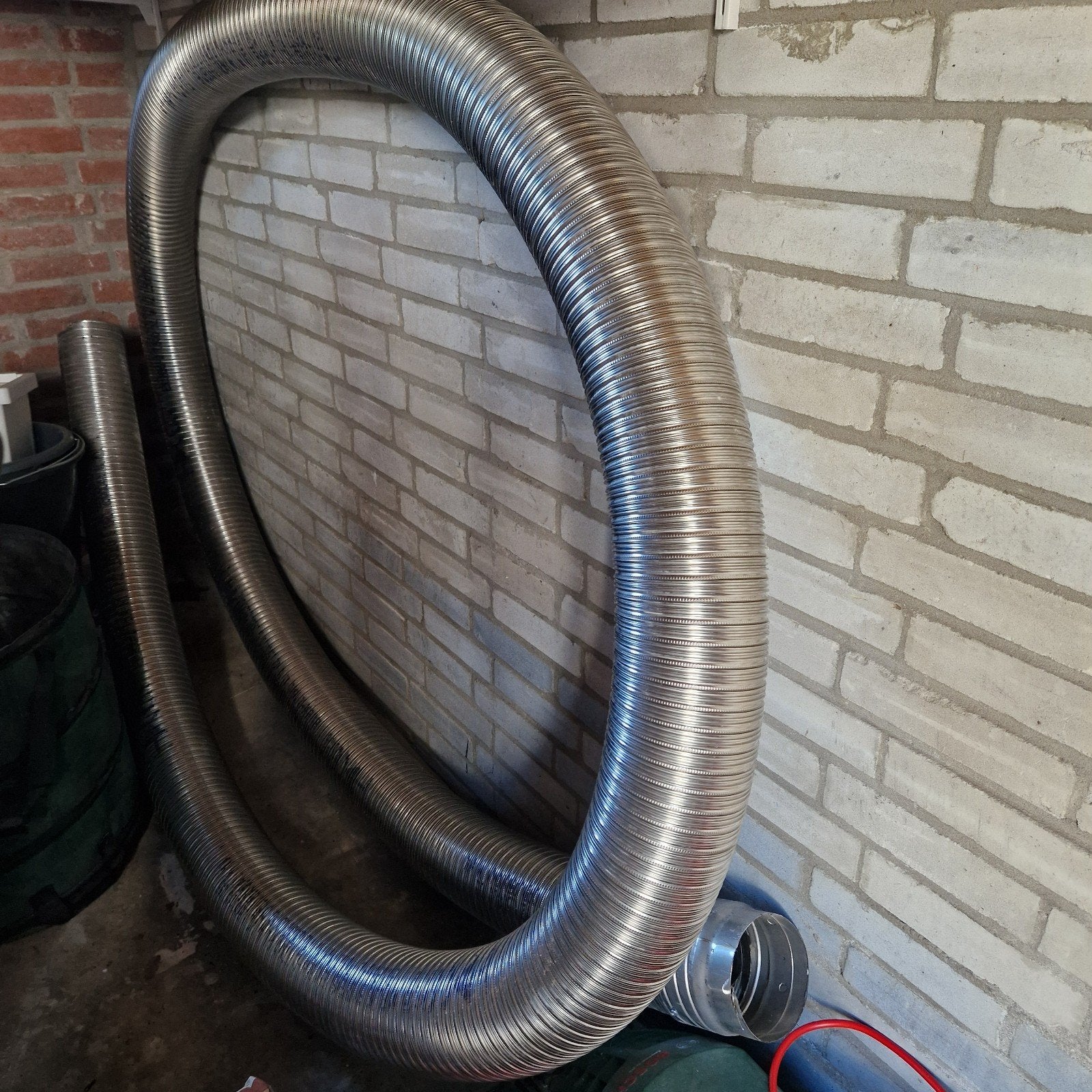 6 mtr RVS flexibele afvoerbuis 120mm NIEUW, Doe-het-zelf en Verbouw, Ventilatie en Afzuiging, Nieuw, Afzuiger, Ophalen