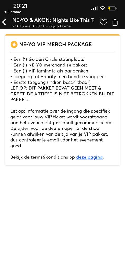 Vier VIP tickets voor NE-YO & Akon 15 mei, Tickets en Kaartjes, Concerten | Pop, Drie personen of meer, Mei