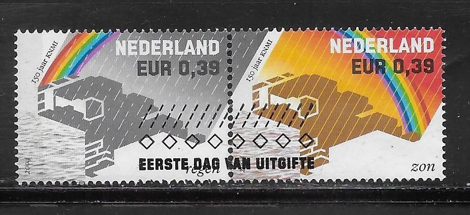 2004, KNMI 150 jaar, Regen/Zon [2248-49] (K1521), Postzegels en Munten, Ophalen of Verzenden
