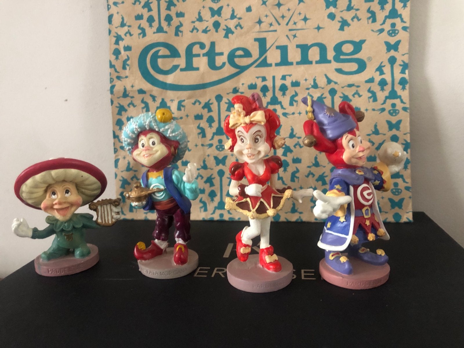 Efteling poppetjes - Pardoes, Pardijn, Kwak en Kwek, Ophalen of Verzenden, Gebruikt, Beeldje of Poppetje
