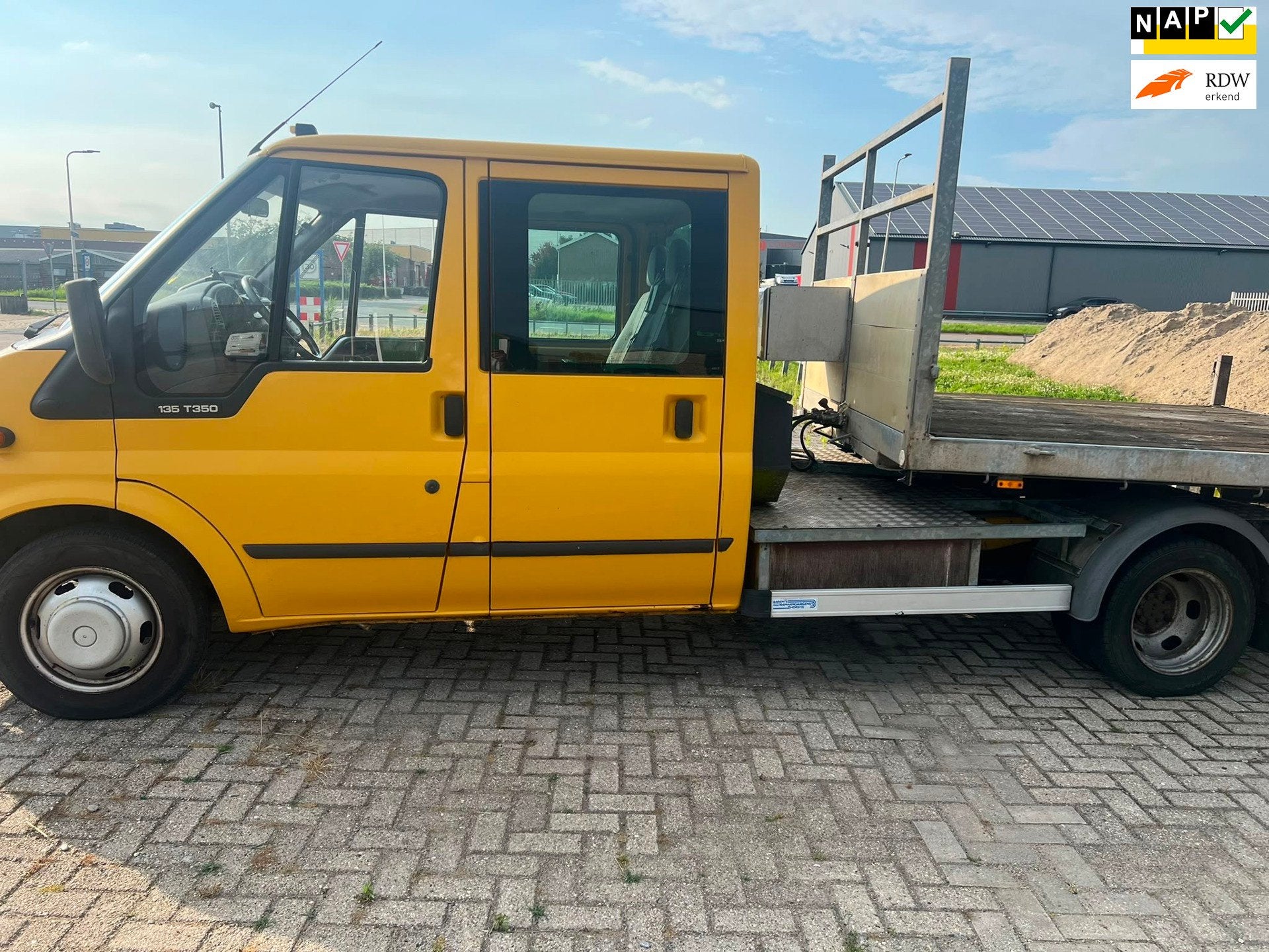 Ford Transit 350L 2.4 TDCI DC Met Aanhangwagen, Auto's, Gebruikt, 4 cilinders, Bedrijf, Grijs
