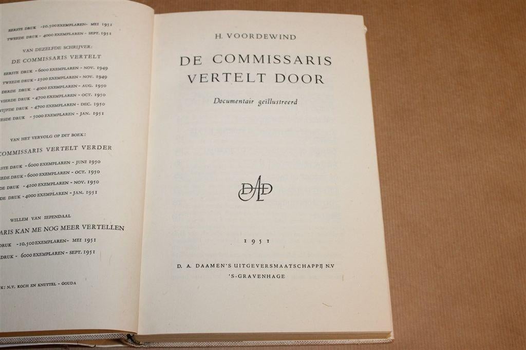 De Commissaris Vertelt Door — Politie Amsterdam 1951, Ophalen of Verzenden, Gelezen, Nederland