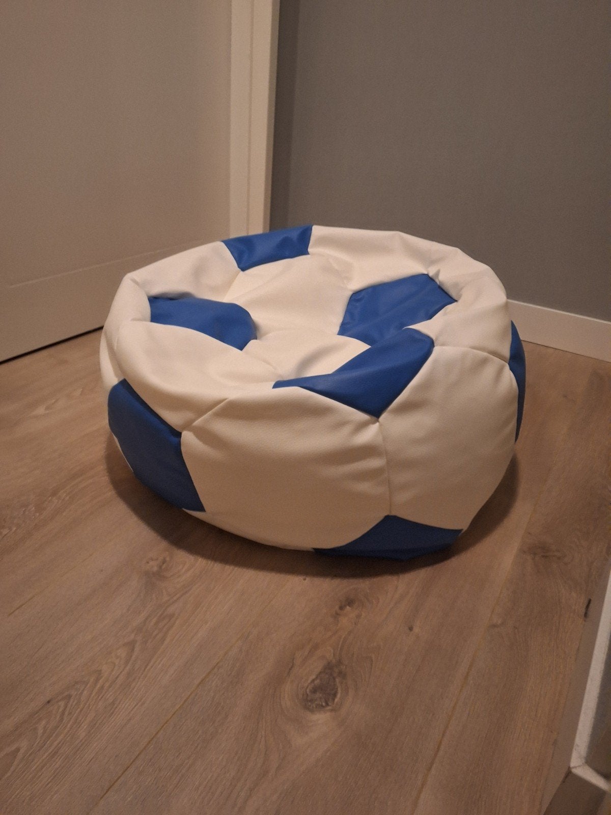 Zitzak voetbal blauw/wit - Nette staat, Ophalen of Verzenden, Gebruikt, Blauw, Zitzak