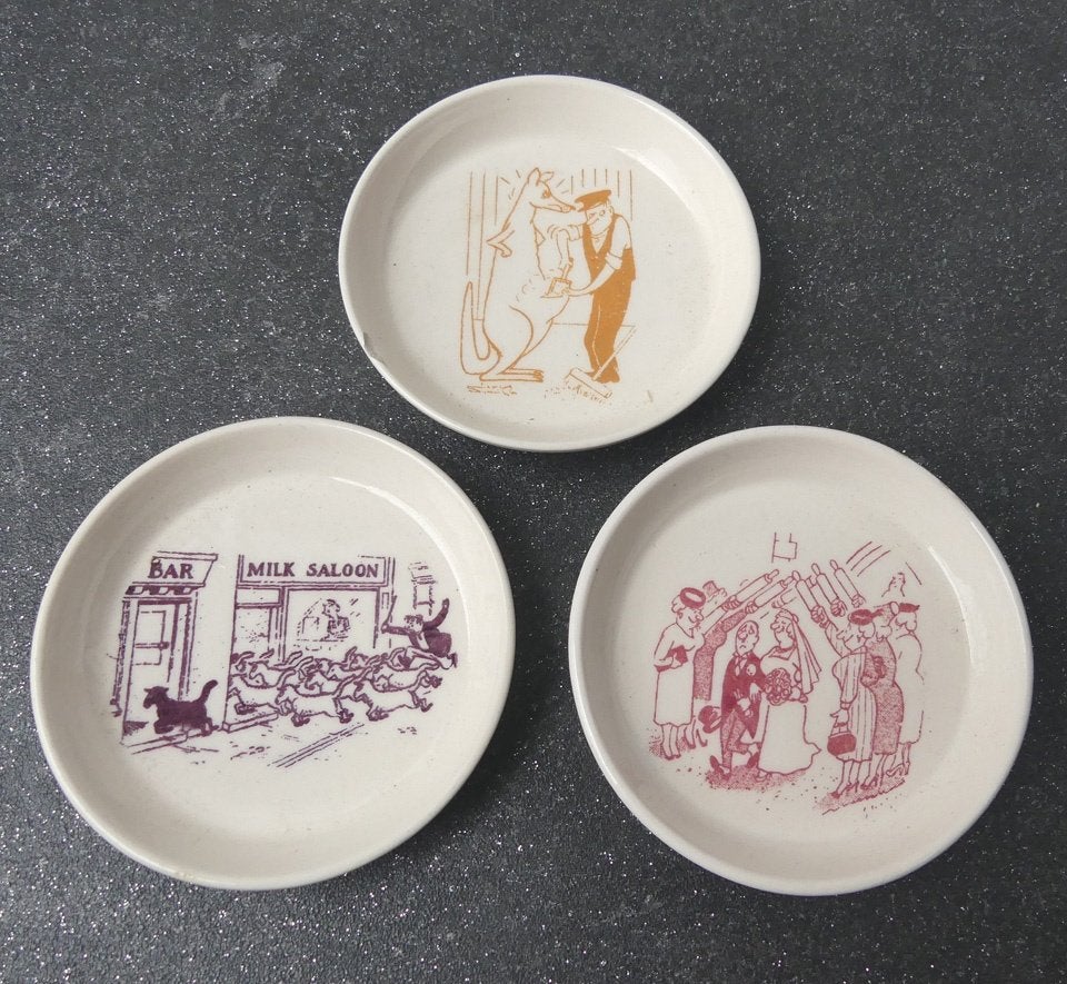 Zenith Gouda vintage schaaltjes cartoon schaaltje, Gebruikt, Overige merken, Ophalen of Verzenden, Schaal of Schalen