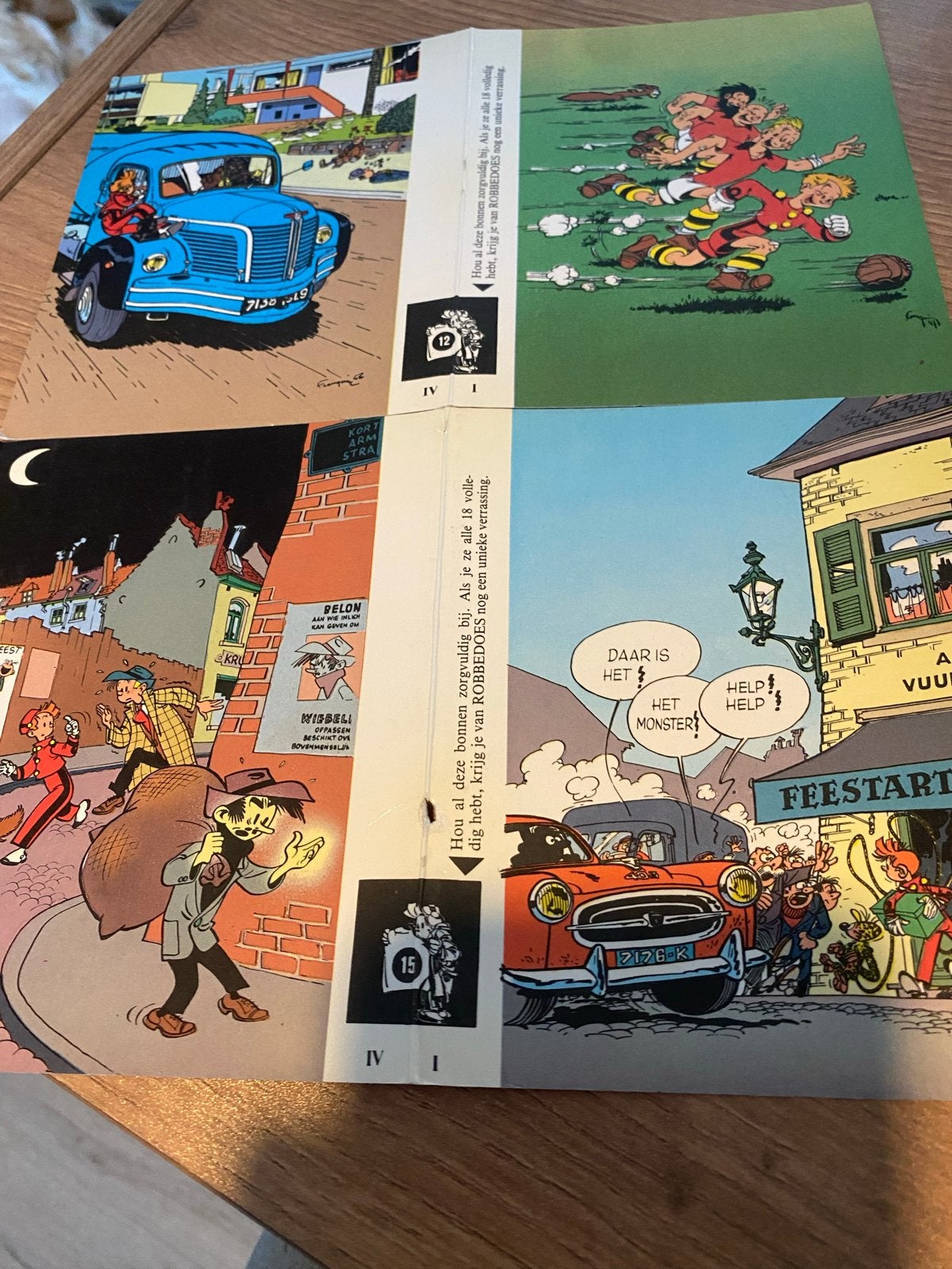 Robbedoes Postkaarten - Parelreeks uit 1985, Verzamelen, Ophalen of Verzenden, 1980 tot heden, Ongelopen, Cultuur en Media