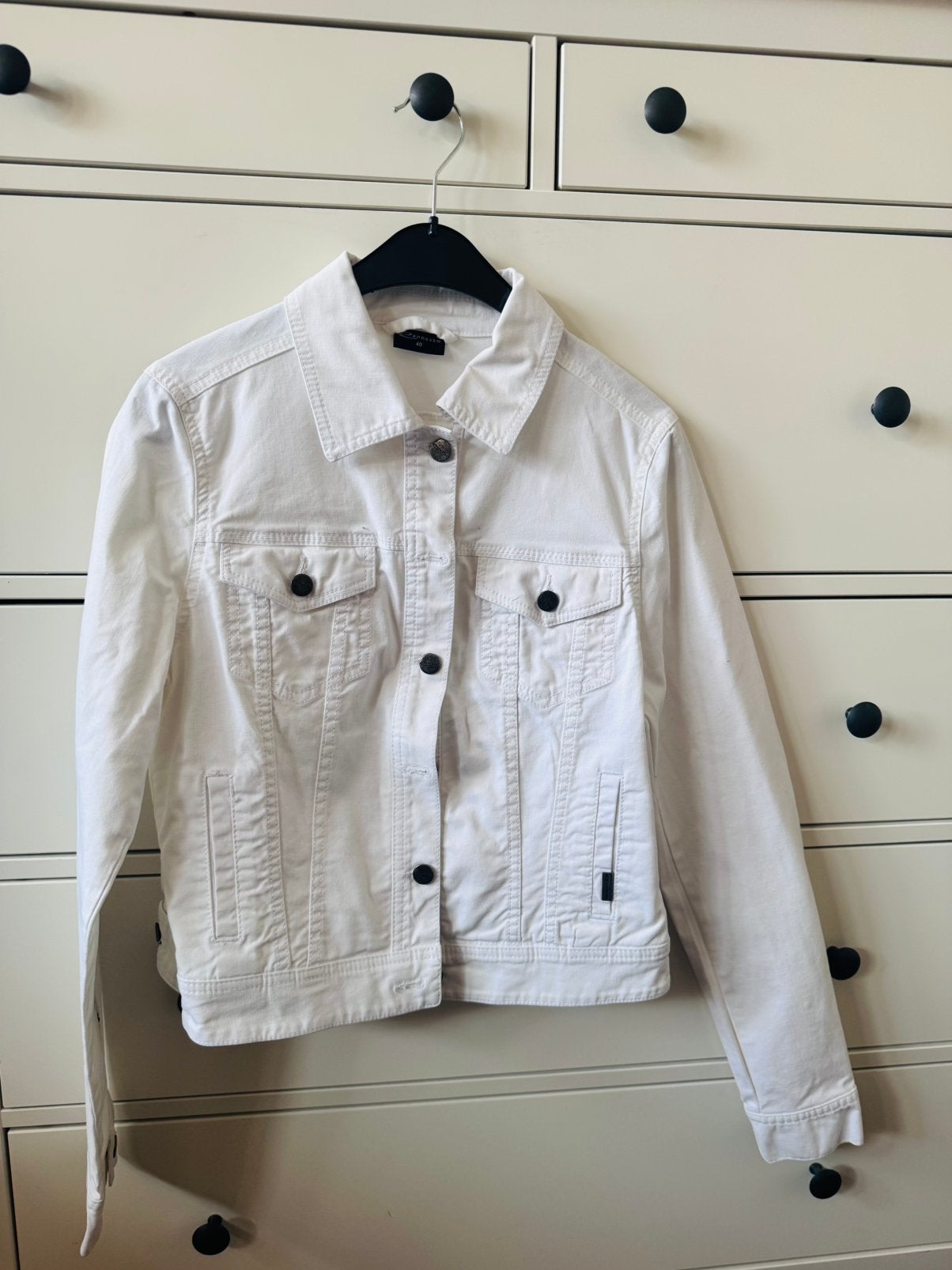 Expresso wit jeans spijker jasje maat 40, Maat 38/40 (M), Verzenden, Wit, Zo goed als nieuw