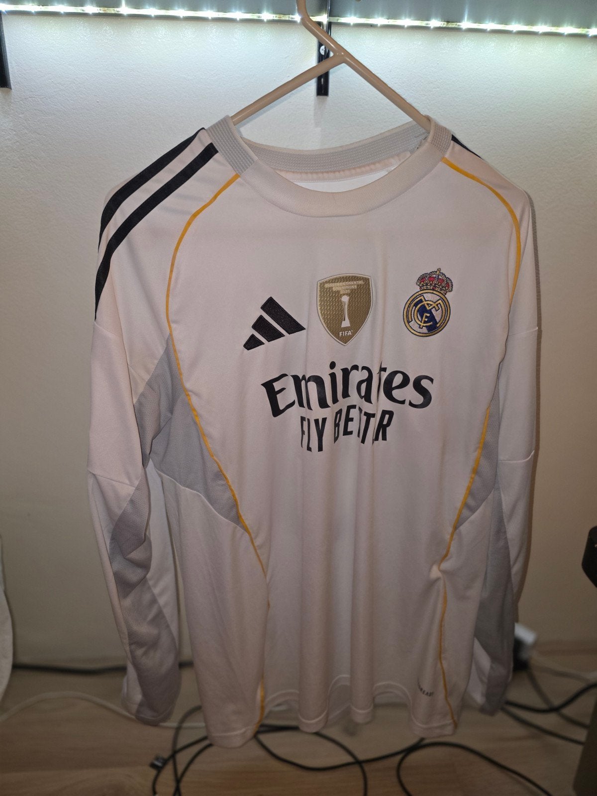 Real Madrid Thuisshirt 2025/2026 Bellingham Champions League, Wit, Overige maten, Ophalen of Verzenden, Zo goed als nieuw
