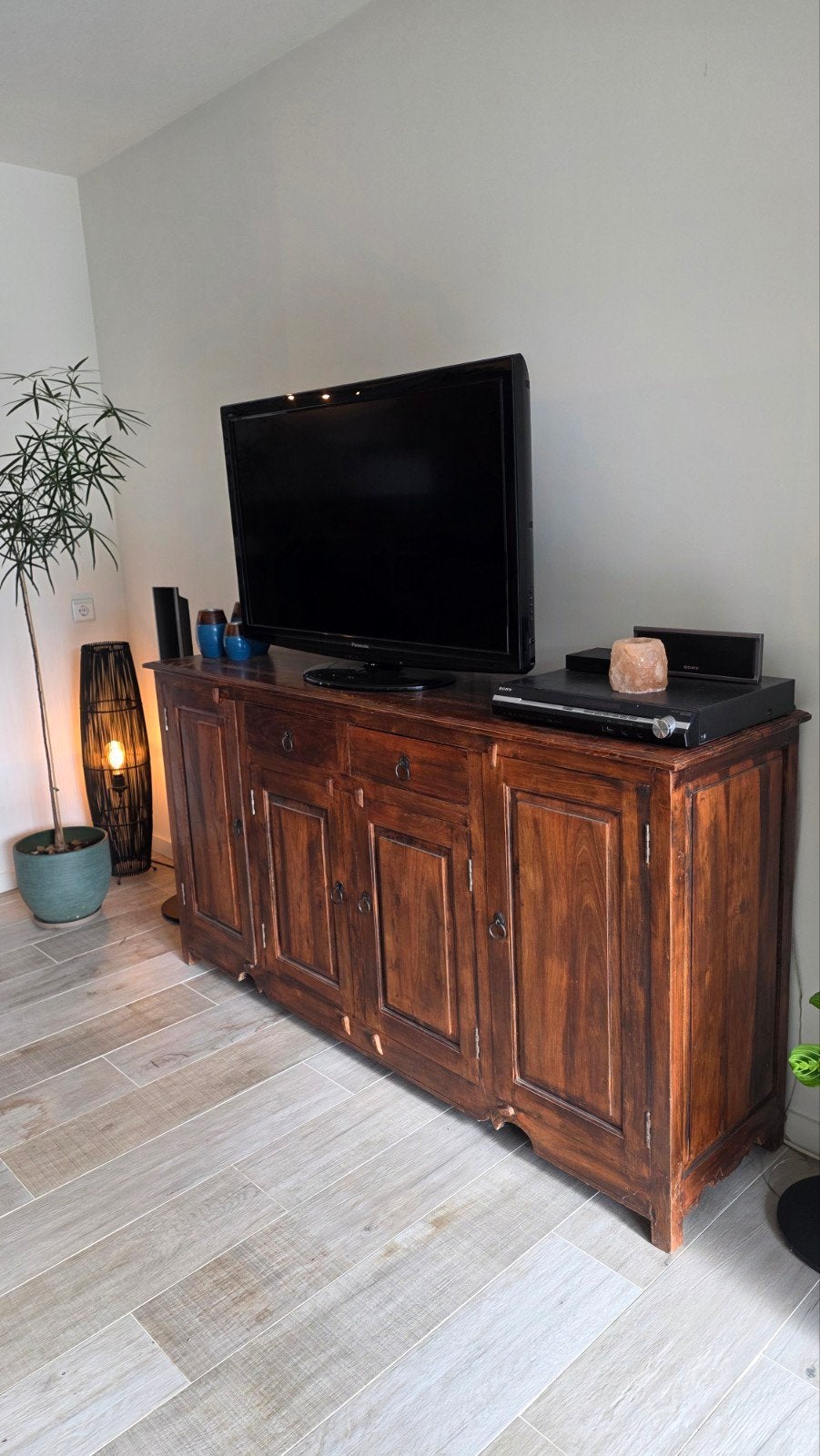 Prachtige teakhouten dressoir ‐ buffetkast., Ophalen, Gebruikt, 150 tot 200 cm, Teakhout