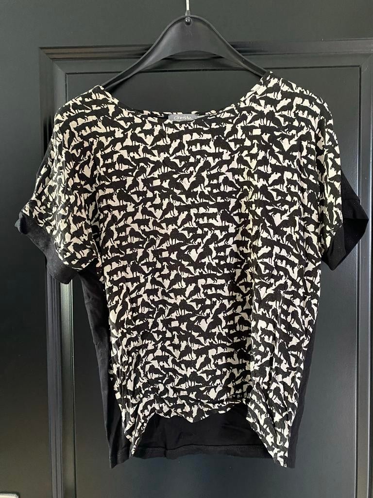 Geisha top maat S, amper gedragen, Zwart, Ophalen of Verzenden, Zo goed als nieuw, Korte mouw