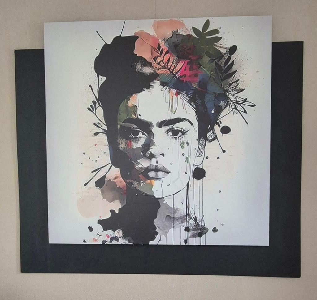 Frida Kahlo Canvas Schilderij - 100x100 cm, Ophalen of Verzenden