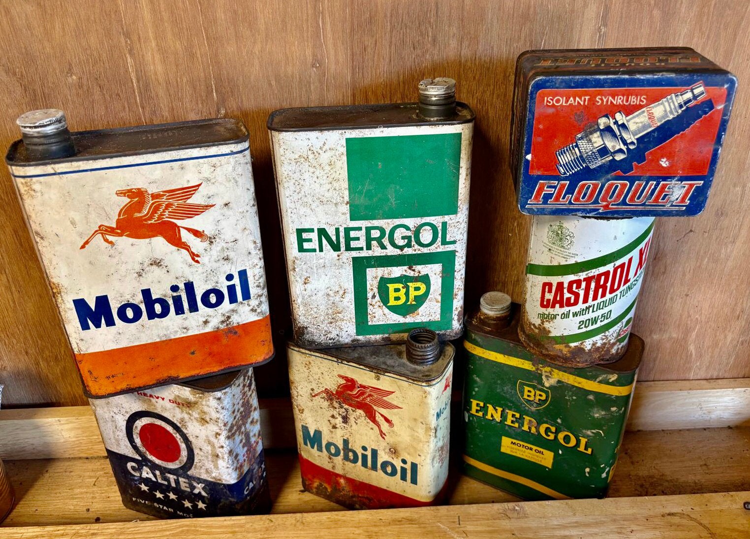 Oude olieblikken set, Ophalen of Verzenden, Zo goed als nieuw