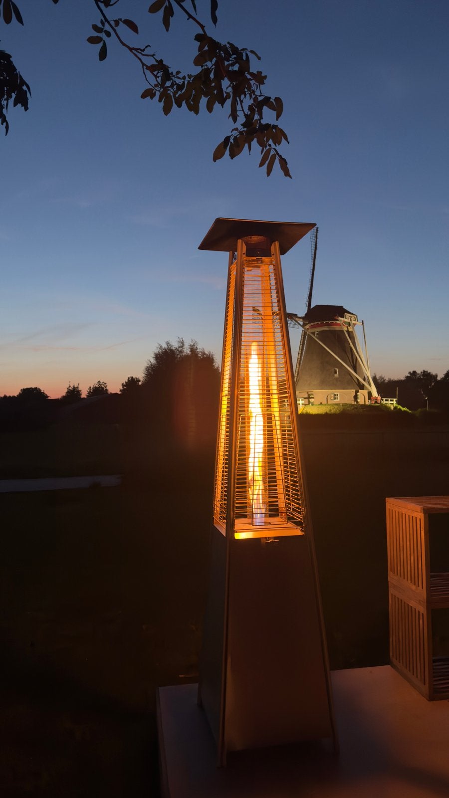Terrasverwarmer pyramid 13kw zgan, Ophalen of Verzenden, Zo goed als nieuw, Gas, Vloer