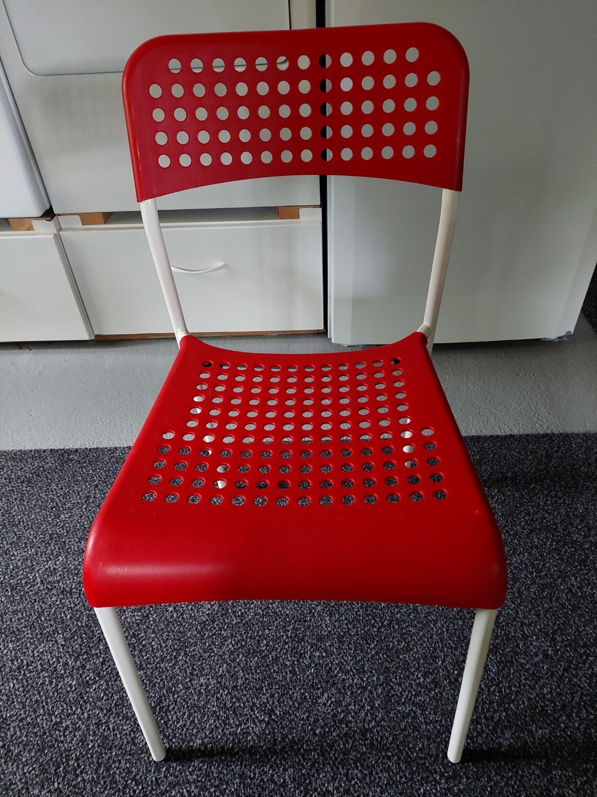 6 stapelstoelen, Ophalen, Vijf, Zes of meer stoelen, Rood, Kunststof