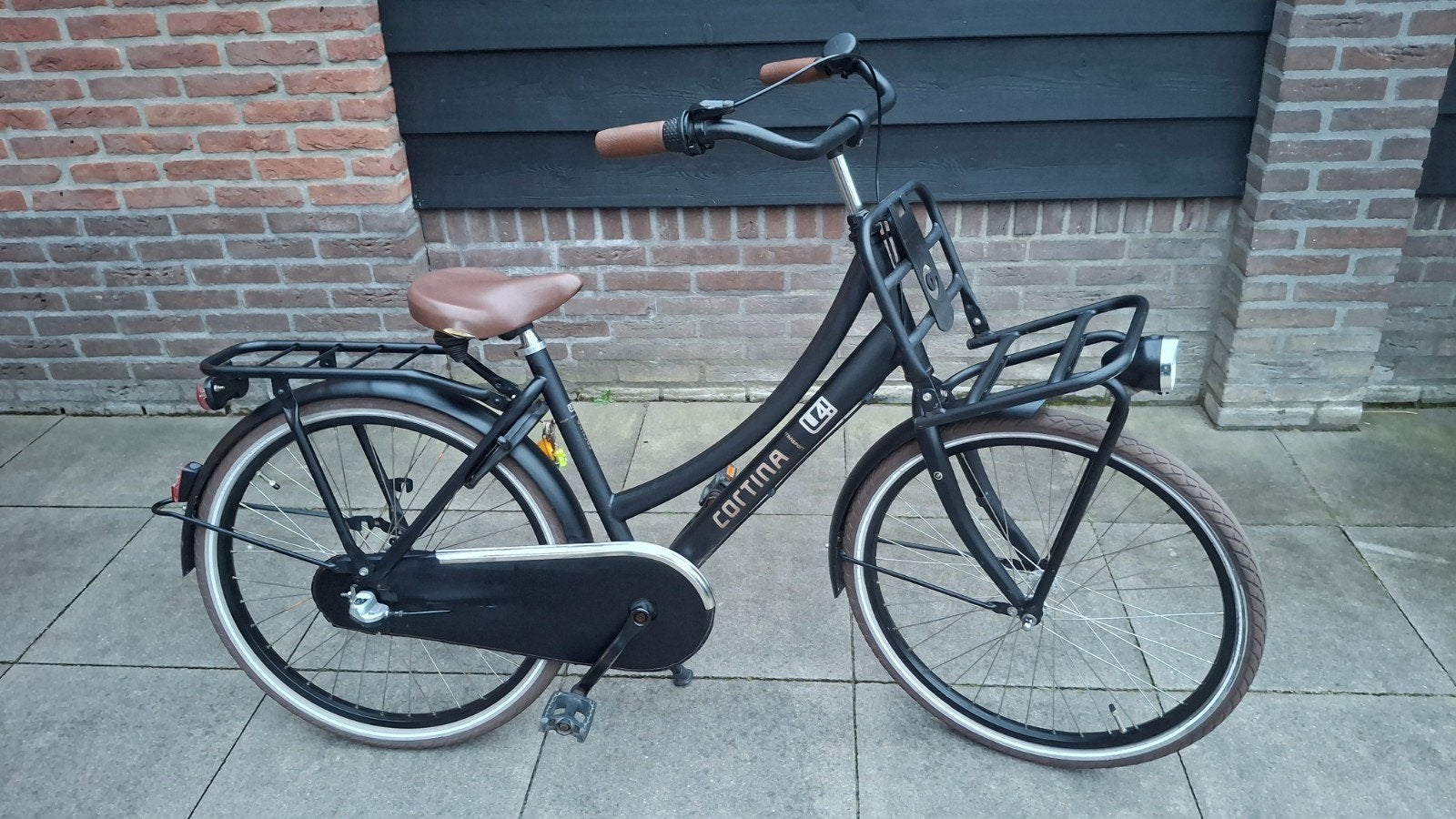 Cortina U4 Transportfiets 24 inch zwart, Fietsen en Brommers, Fietsen | Meisjes, Ophalen, Terugtraprem, 24 inch, Cortina U4 transportfiets