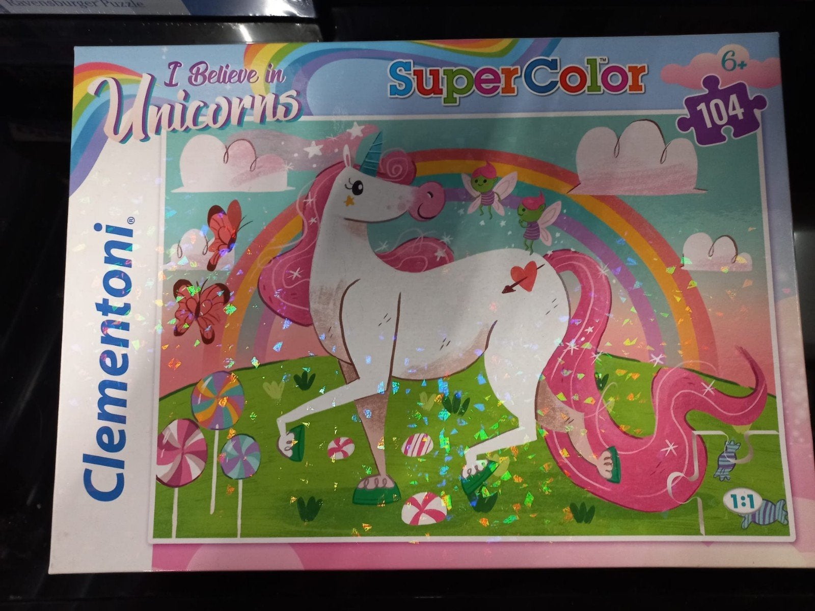 Clementoni Eenhoorn Super Color Puzzel 104 stukjes, Ophalen, Zo goed als nieuw