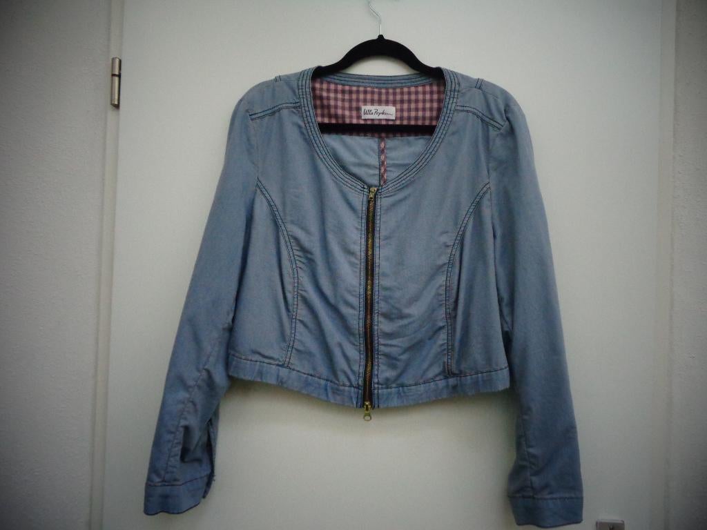 Ulla Popken jasje met lange mouw, blauw. Maat 42/44., Kleding | Dames, Jasjes, Kostuums en Pakken, Blauw, Maat 42/44 (L), Ulla Popken