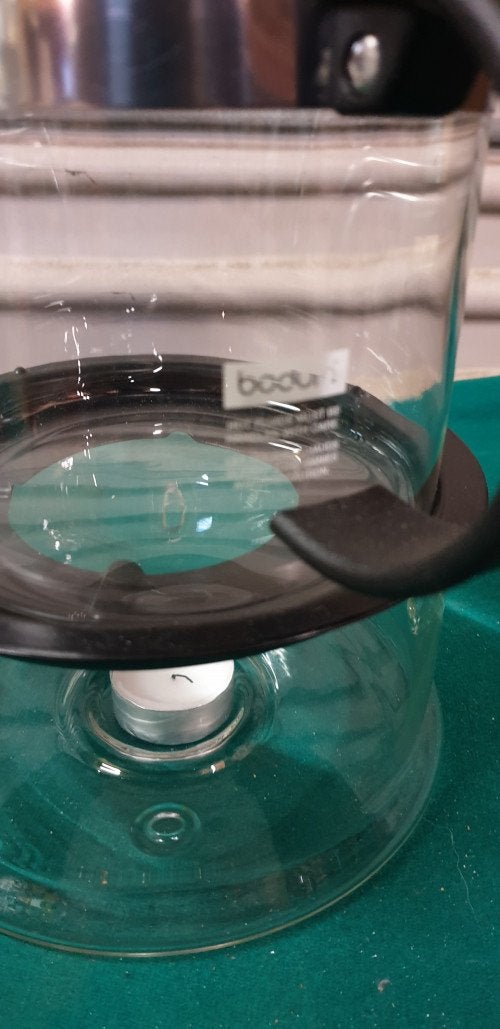 theepot met warmhouder van glas, Ophalen of Verzenden, 'T Olde Gre-j, Info@toldegrej.nl, Endepoelstraat 20f Didam