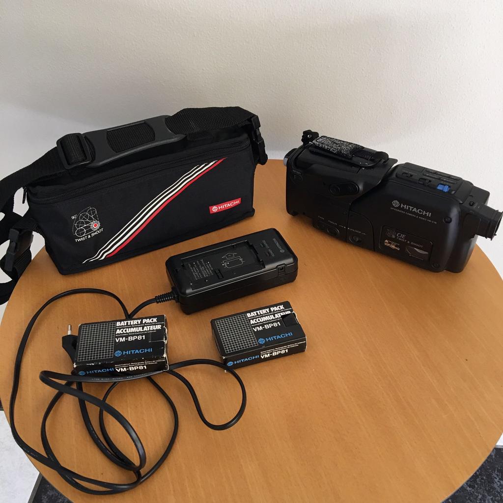 Hitachi VM-C1E VHS-C Camcorder met accessoires, Ophalen, VHS-C of SVHS-C, Camera