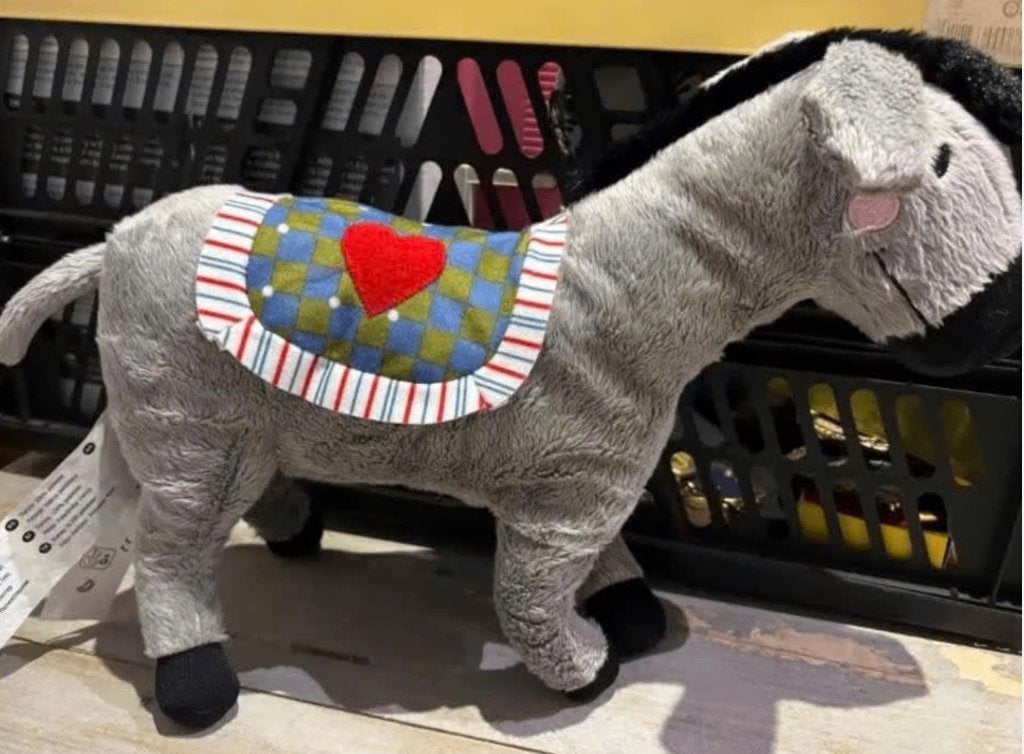 Riddjur - Ikea- knuffel - 33 cm - nieuw, Overige typen, Grijs, Ophalen of Verzenden, Zo goed als nieuw