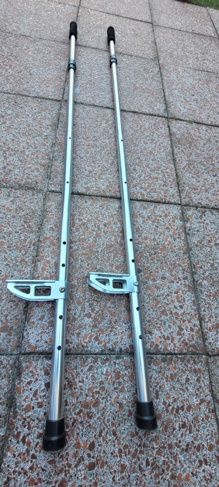 set metalen stelten, verstelbaar, Ophalen, Gebruikt