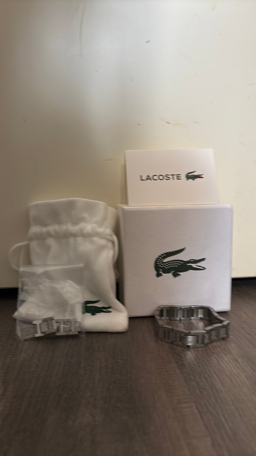Lacoste armband zilver nieuwstaat, Ophalen of Verzenden, Zo goed als nieuw, Zilver